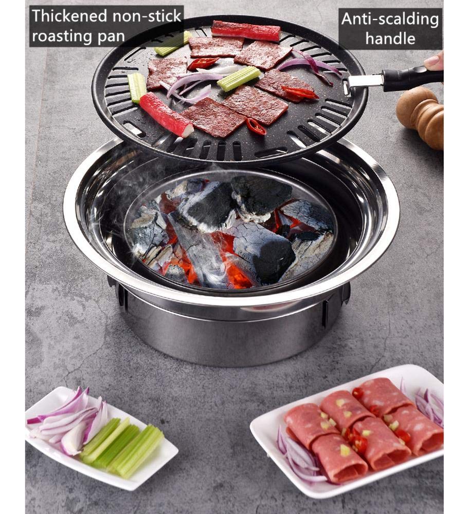 Primst roasting pan with rising smoke highlighting smoking and simmering versatility
