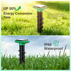 PRIZE ULTRA stake inserted in soil showing vibration contact benefit