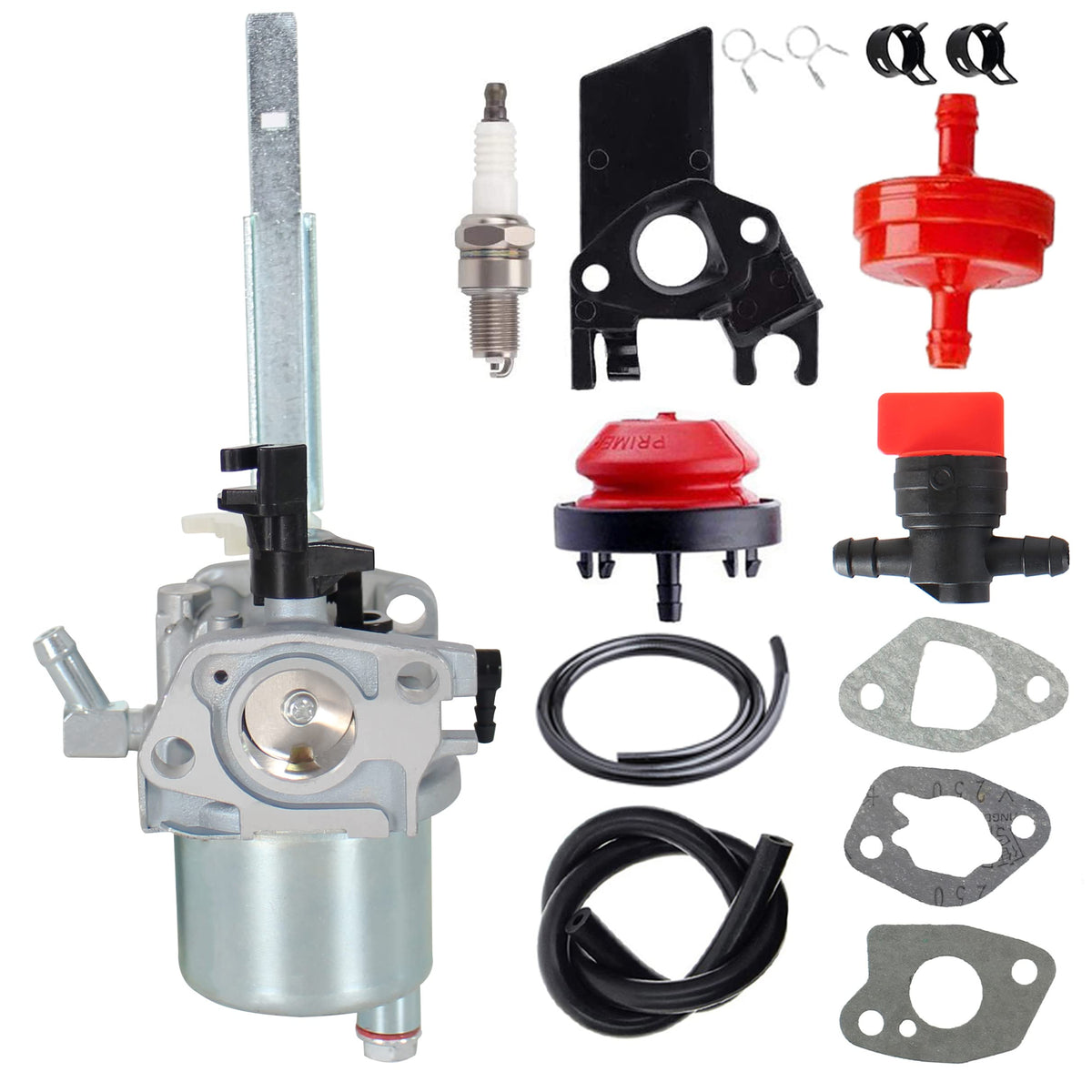 Pro Chaser carburetor front view showing clean replacement for Ariens, improves reliability