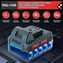 PRO-FOR battery and charger set showing quick recharge convenience benefit