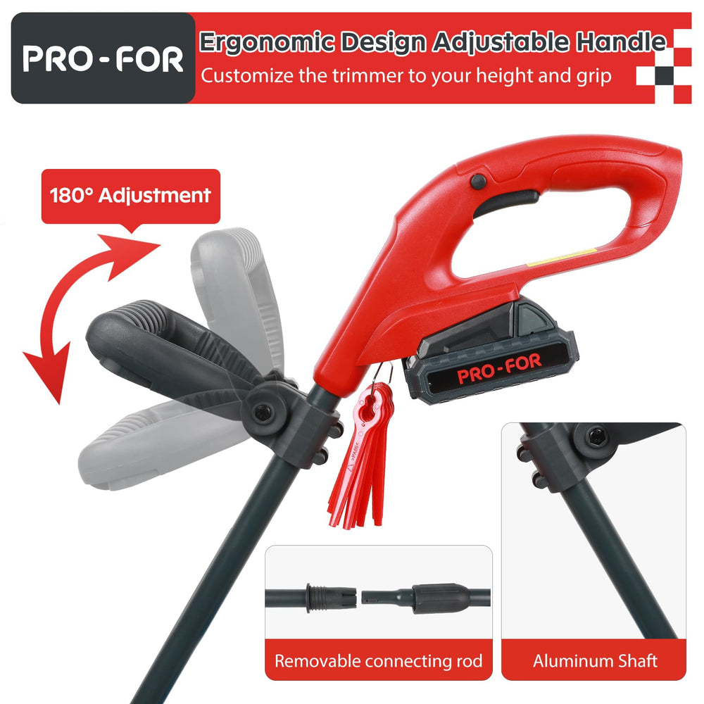 PRO-FOR nylon blade close-up showing durable cutting surface benefit