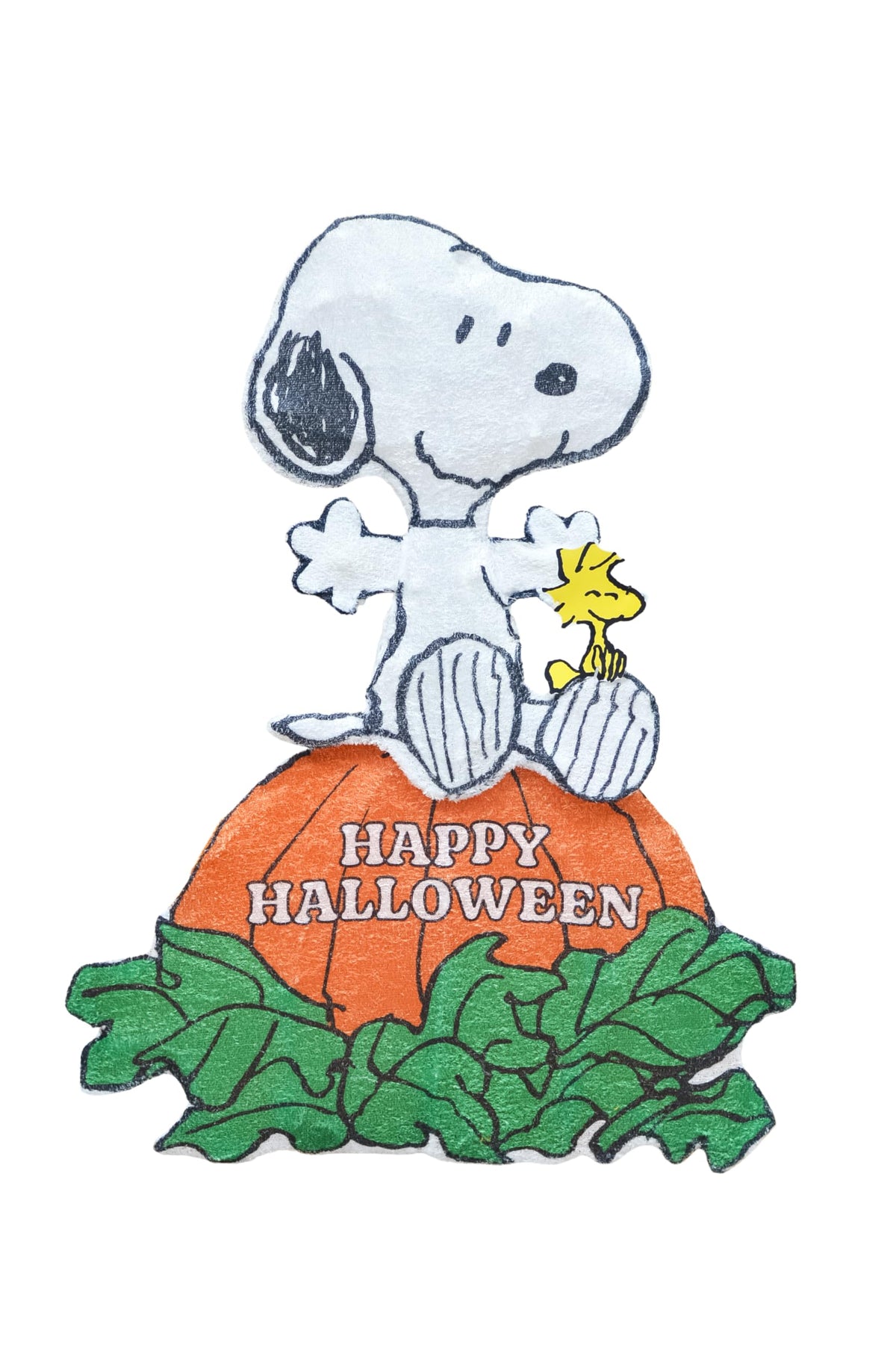 PRODUCTWORKS Peanuts front view showing Snoopy and Woodstock on pumpkin, eye-catching curb appeal