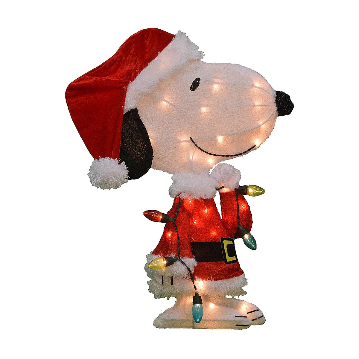 PRODUCTWORKS front view of Snoopy Santa shows festive design and instant curb appeal