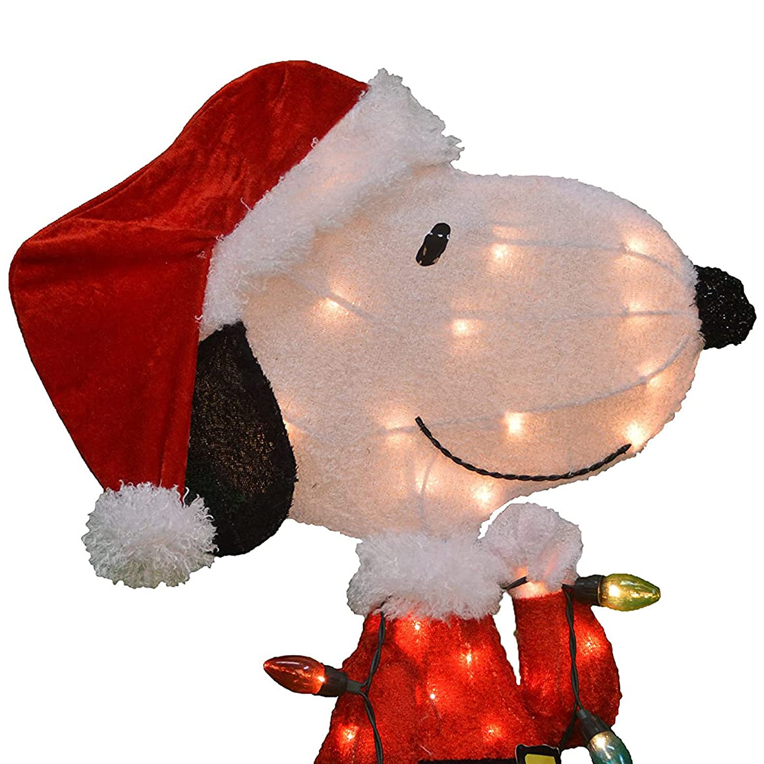 PRODUCTWORKS side profile of Snoopy Santa showing slim two-dimensional shape benefit