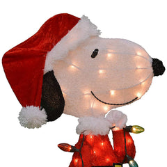PRODUCTWORKS side profile of Snoopy Santa showing slim two-dimensional shape benefit