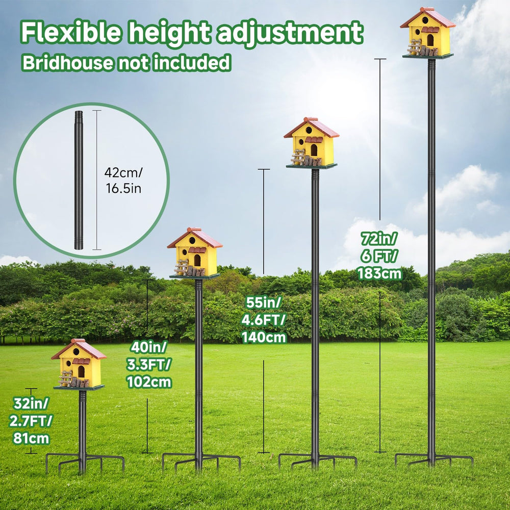 PROERR garden scene with feeder mounted demonstrating easy backyard use