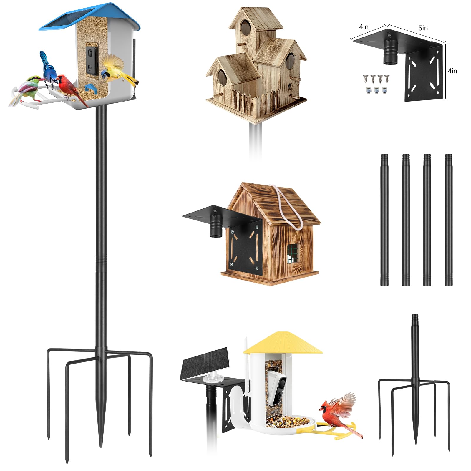 PROERR pole full-height front view showing sturdy metal and tall reach benefits