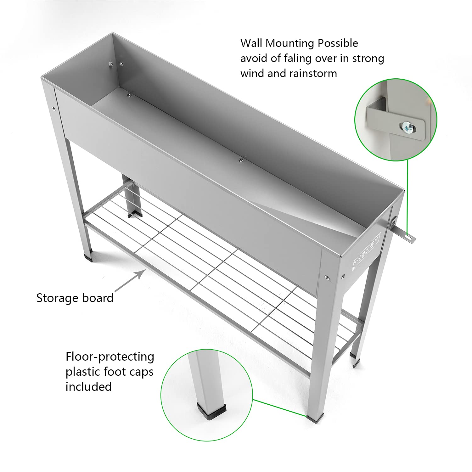 ProGard storage shelf holding gardening tools for convenient organization