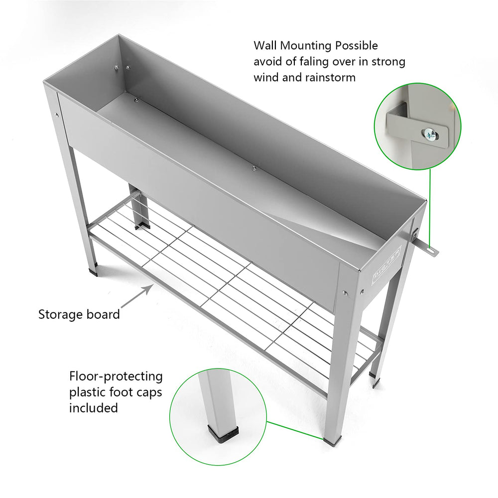 ProGard storage shelf holding gardening tools for convenient organization