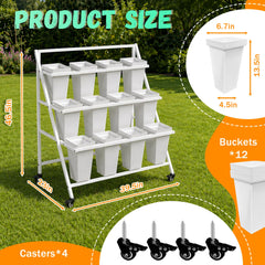 PROLEE top view showing all 12 buckets for organized floral arrangements