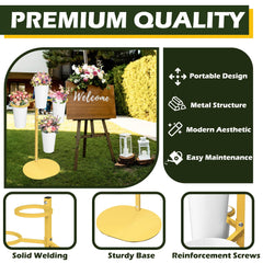 PROLEE buckets filled with mixed bouquets illustrating decorative impact