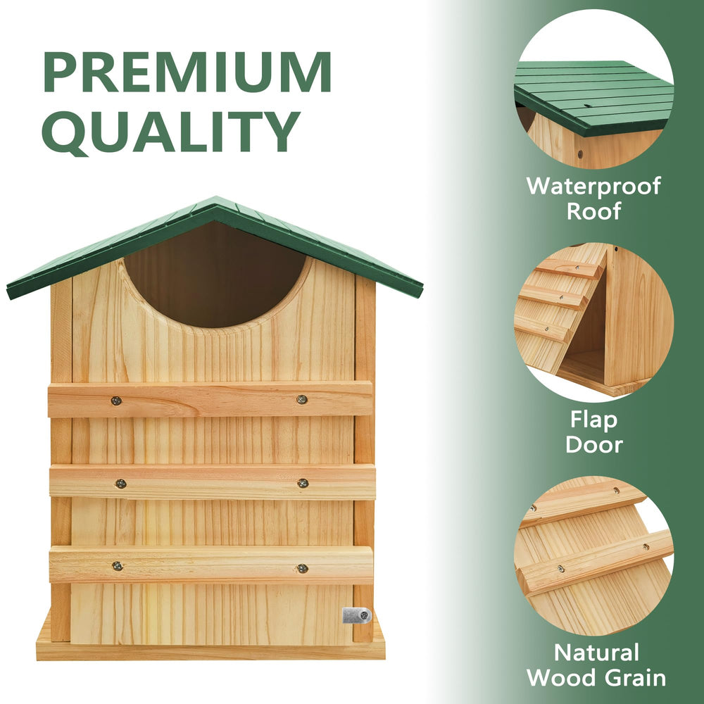 PROLEE owl house interior space showing roomy cavity for comfortable nesting and roosting