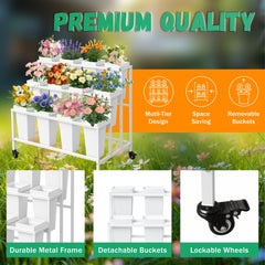 PROLEE side profile of assembled metal rack illustrating sturdy reinforced frame