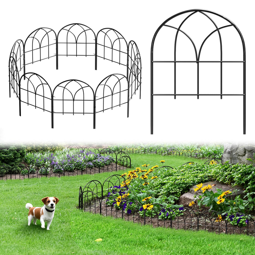 Promitop front view of 10-pack fence showing neat garden edging benefit
