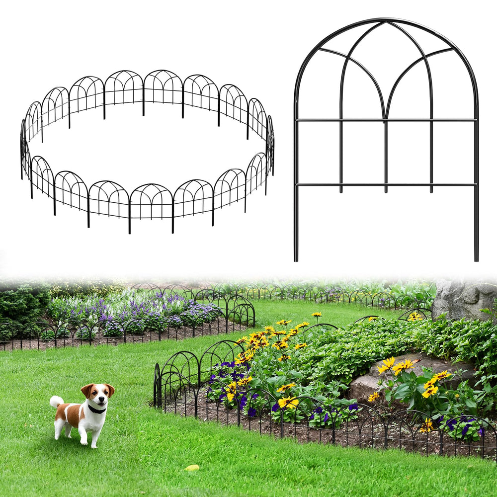 promitop front view of full 19-panel pack showing neat assembled border benefit: clear garden definition