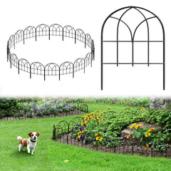 promitop front view of full 19-panel pack showing neat assembled border benefit: clear garden definition