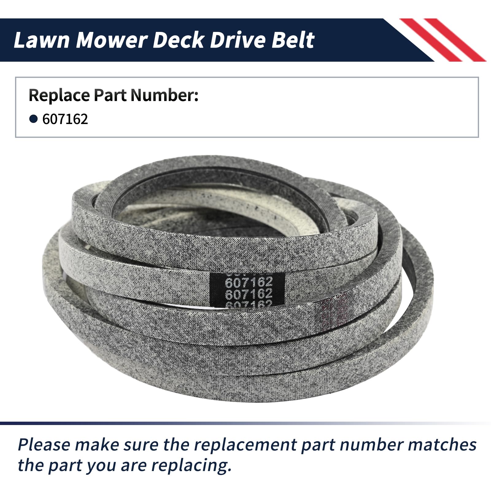 Promrmr belt laid out to show full 138 inch length for exact deck routing and fit