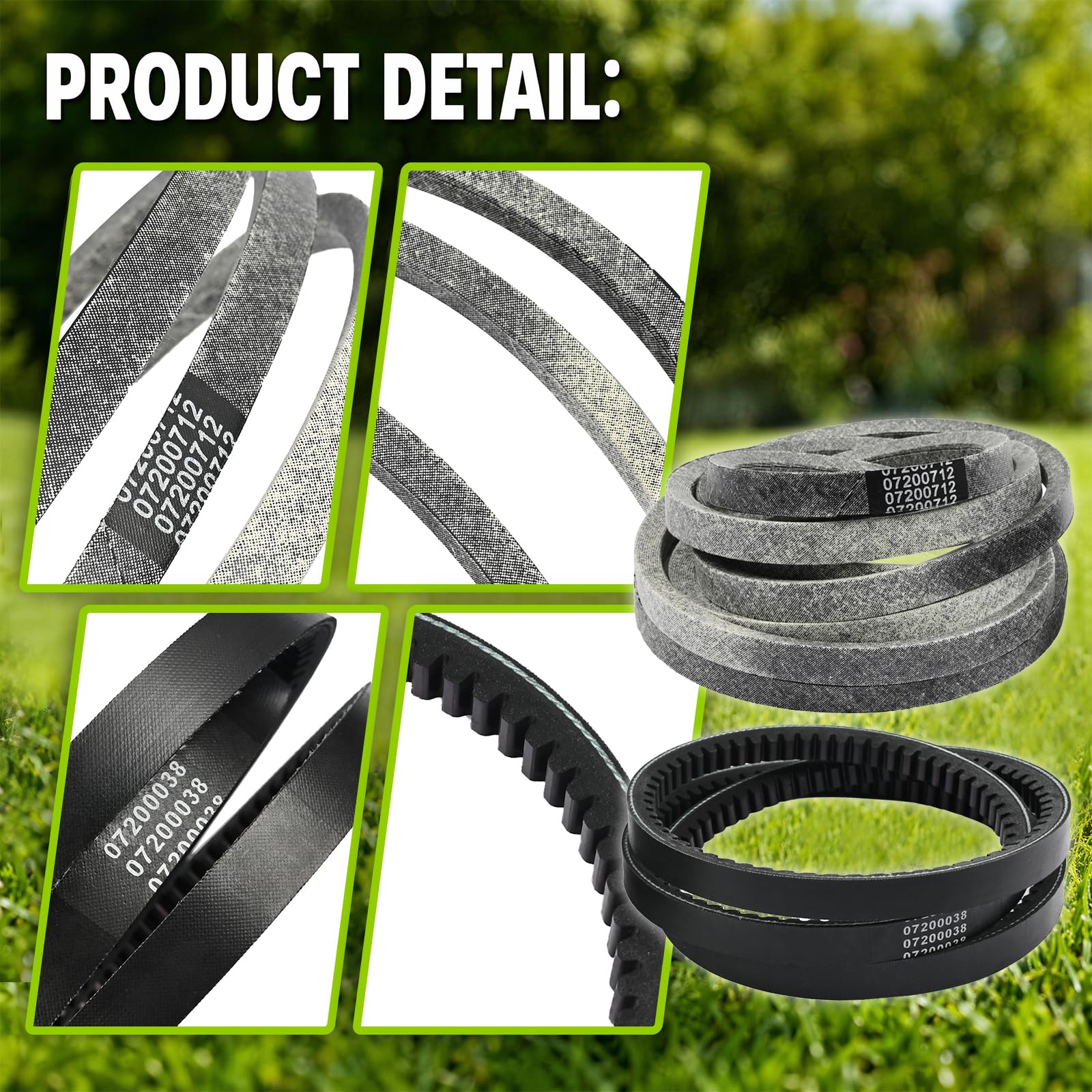 Promrmr belt material weave closeup showing fiberglass reinforcement for long service life benefit