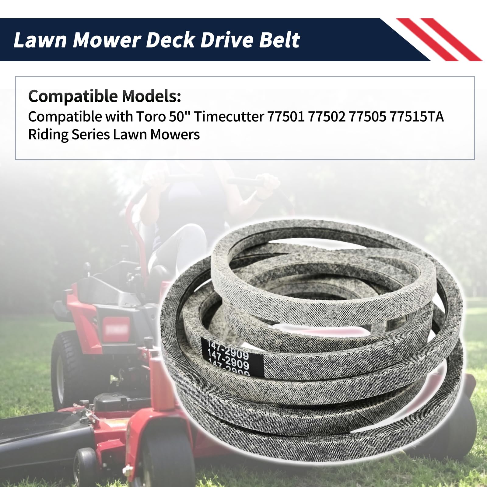 Promrmr close-up of belt V-profile showing improved grip and longevity