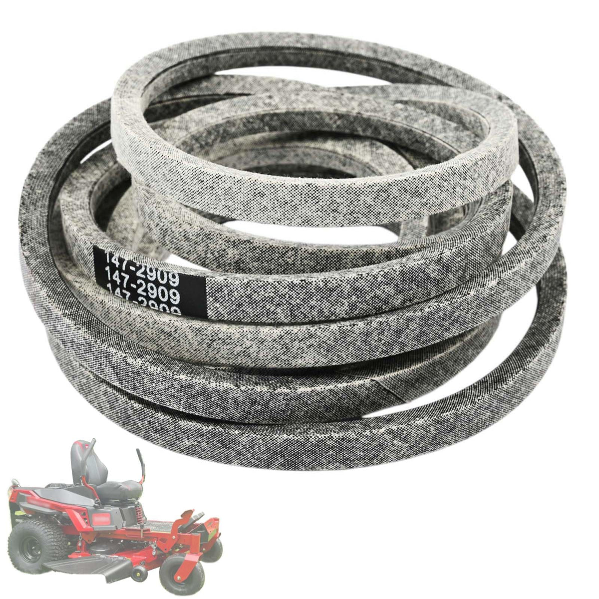 Promrmr front view of replacement belt showing fit and durability benefits