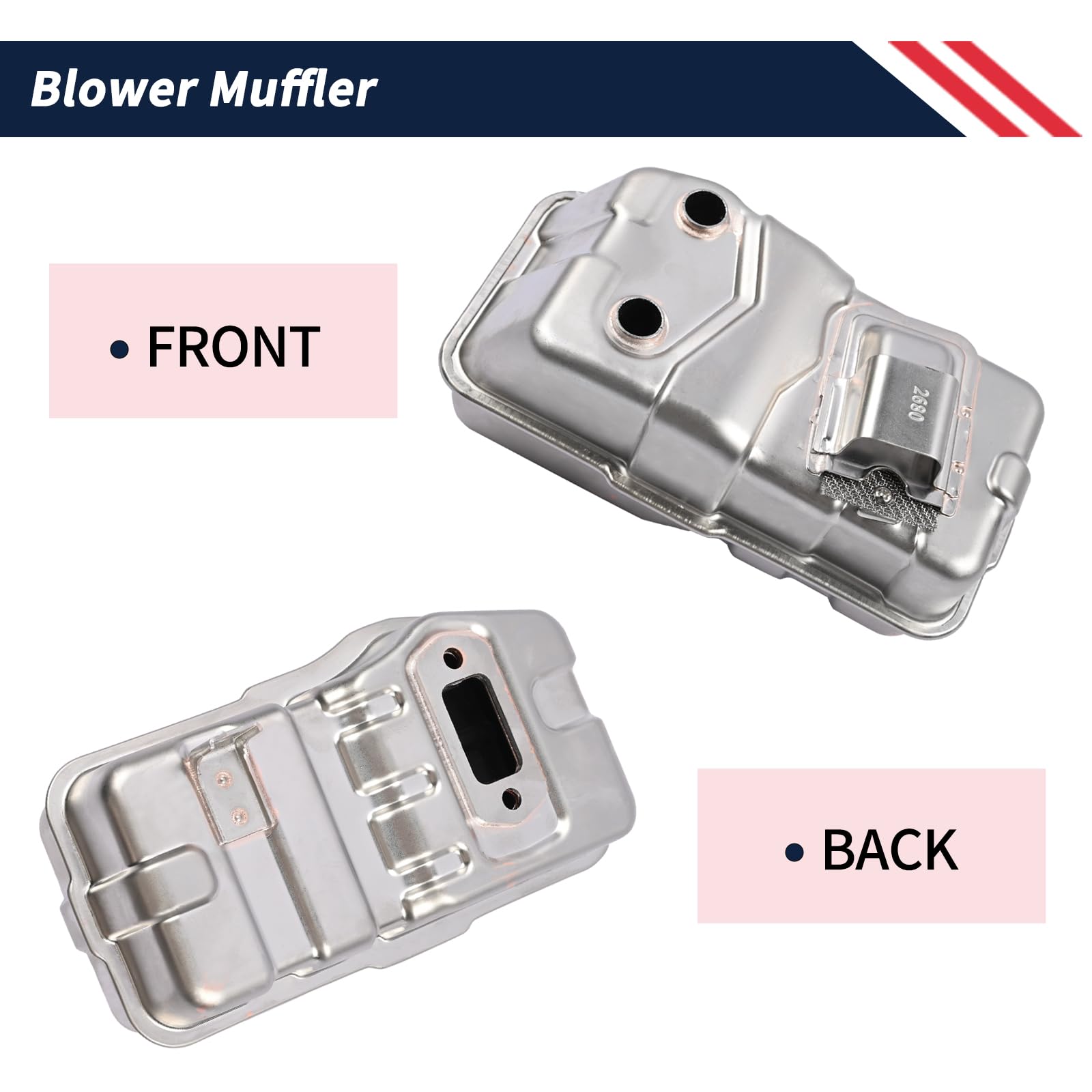 Promrmr muffler packaged unit and contents illustrating ready-to-install convenience