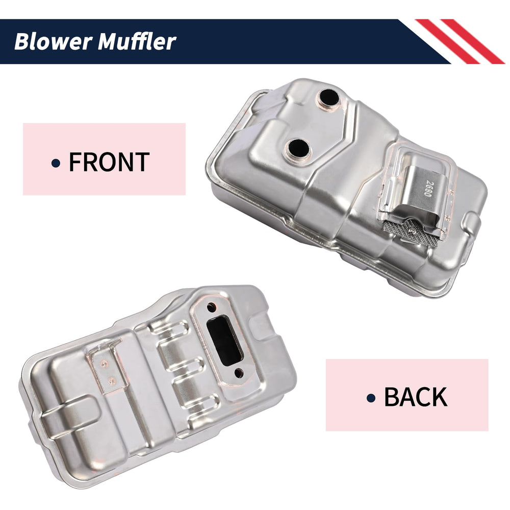 Promrmr muffler packaged unit and contents illustrating ready-to-install convenience