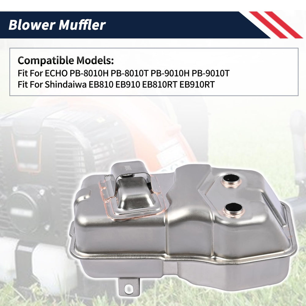 Promrmr muffler side mounting detail showing bolt holes for easy installation