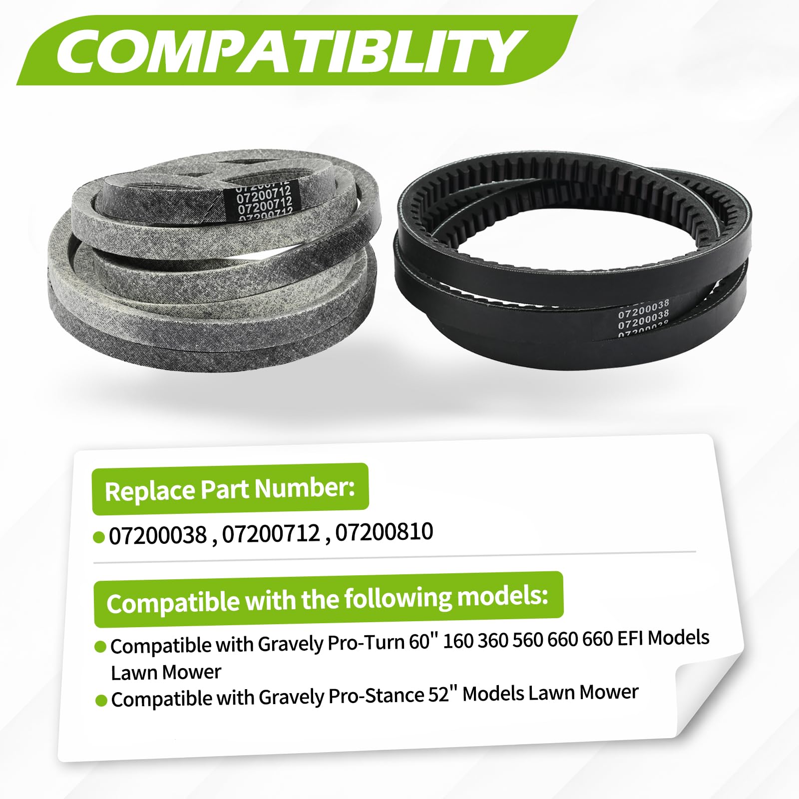 Promrmr belts placed beside ruler showing exact 134" and 63" lengths for correct sizing benefit