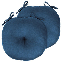 PRONOUS navy front view showing tufted round cushion and visual appeal
