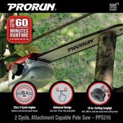 PRORUN Oregon 10 inch bar and chain close-up for durable cutting benefit