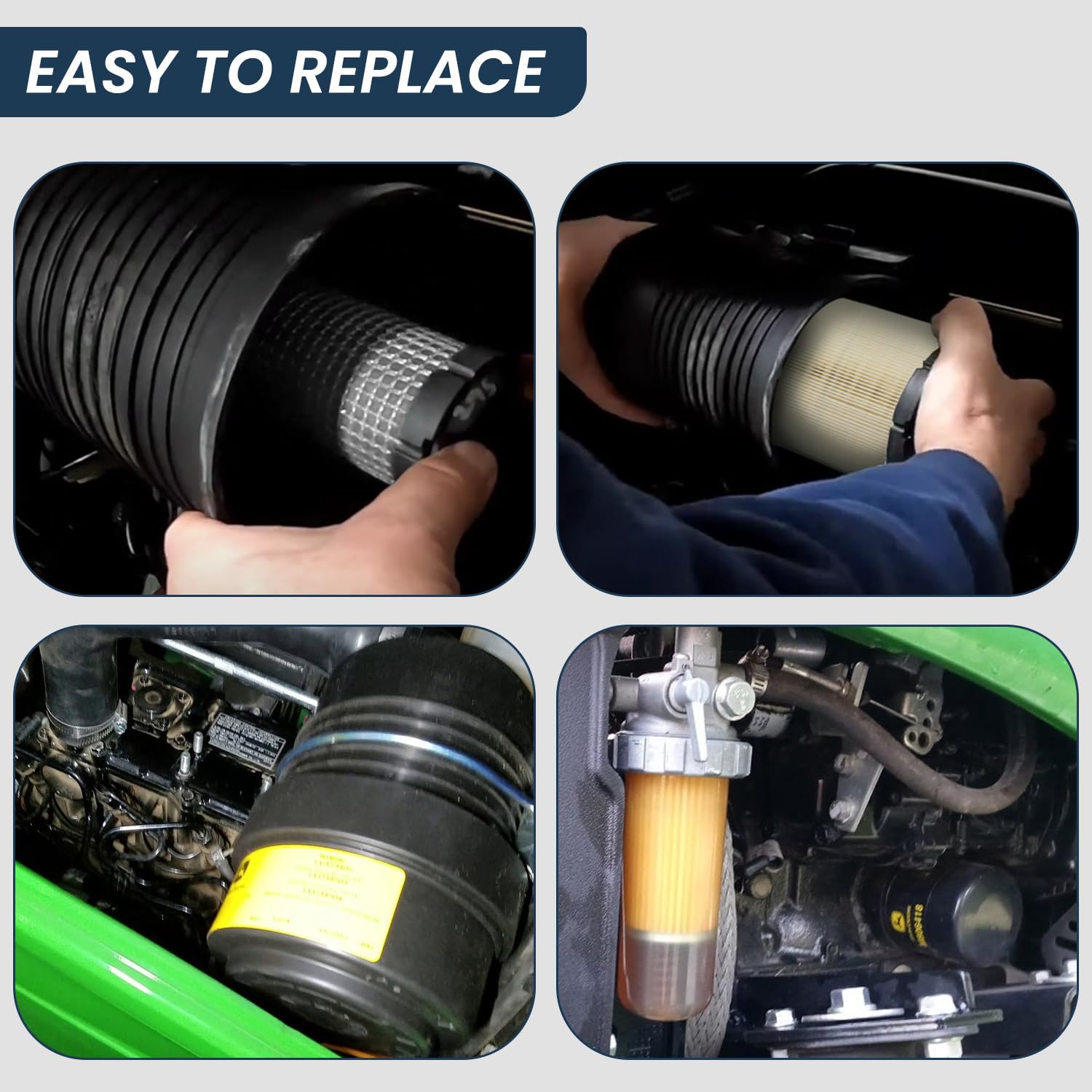 Prosentuo engine oil filter label close-up illustrating direct-fit replacement and debris capture