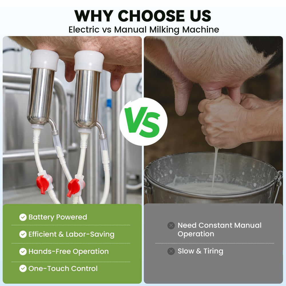 Proshine close-up of goat and cow teat cups demonstrating comfort fit