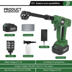 Prostormer 6-in-1 nozzle close-up showing spray pattern selector and versatility