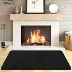 Protalwell hearth rug front view protecting floor from embers