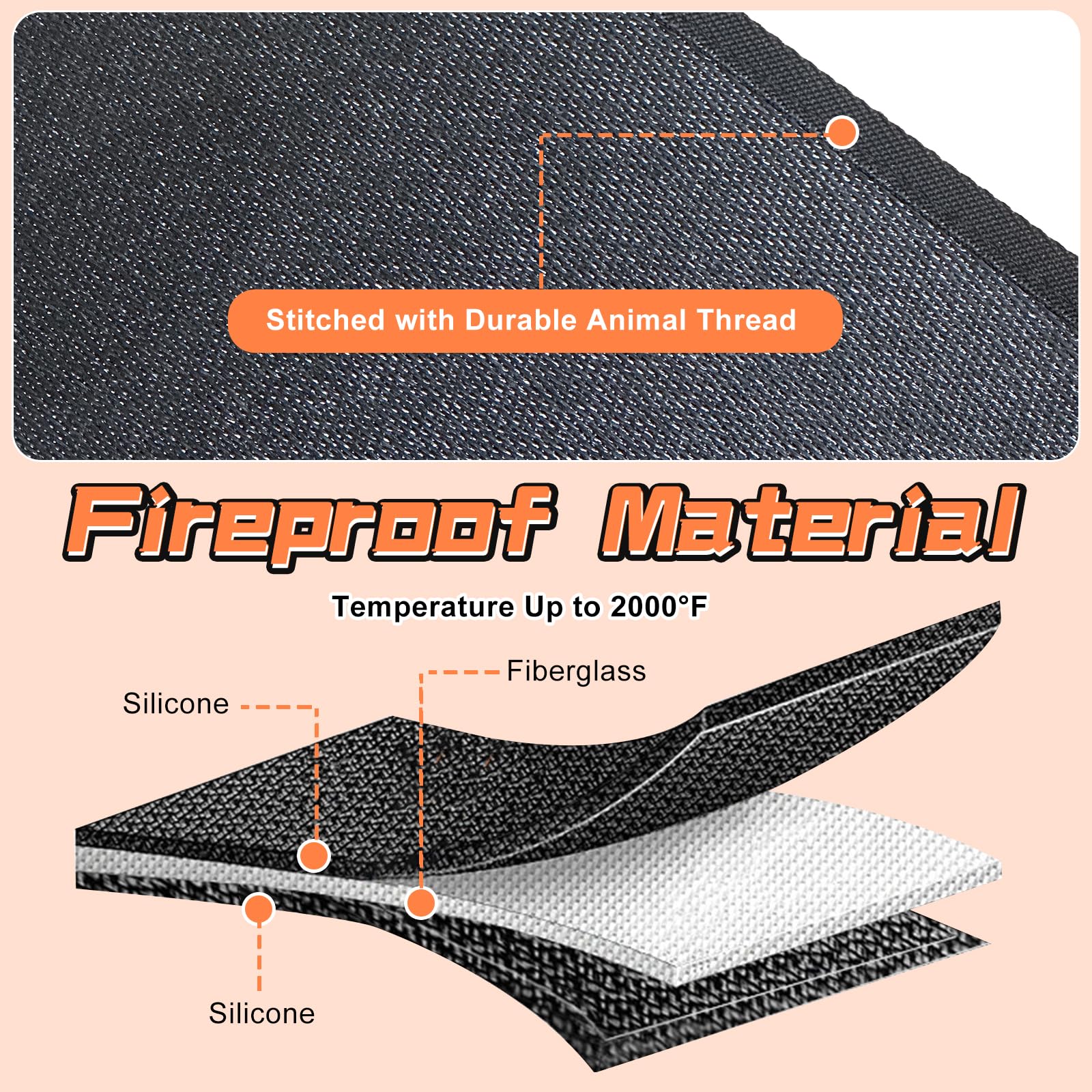 Protalwell hearth rug under grill protecting decking surface