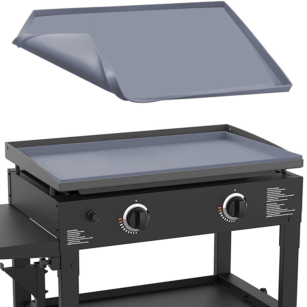 Protebox front view on Blackstone 28-inch griddle showing full coverage and protection
