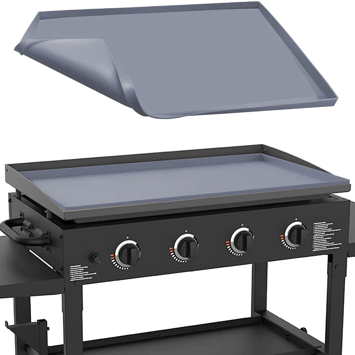 Protebox front view showing full 36-inch griddle coverage and protection