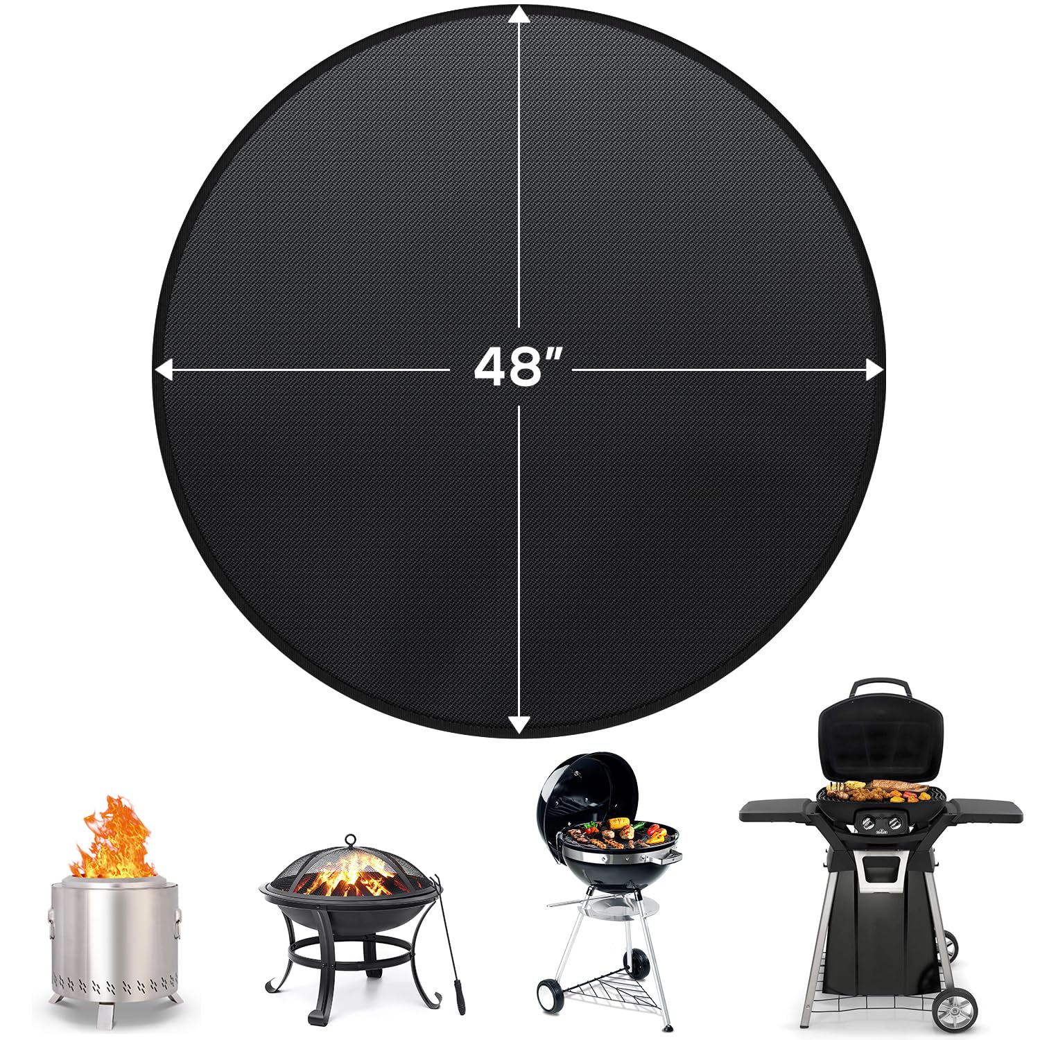 Protebox on a patio with fire pit showing practical protection and clean outdoor space