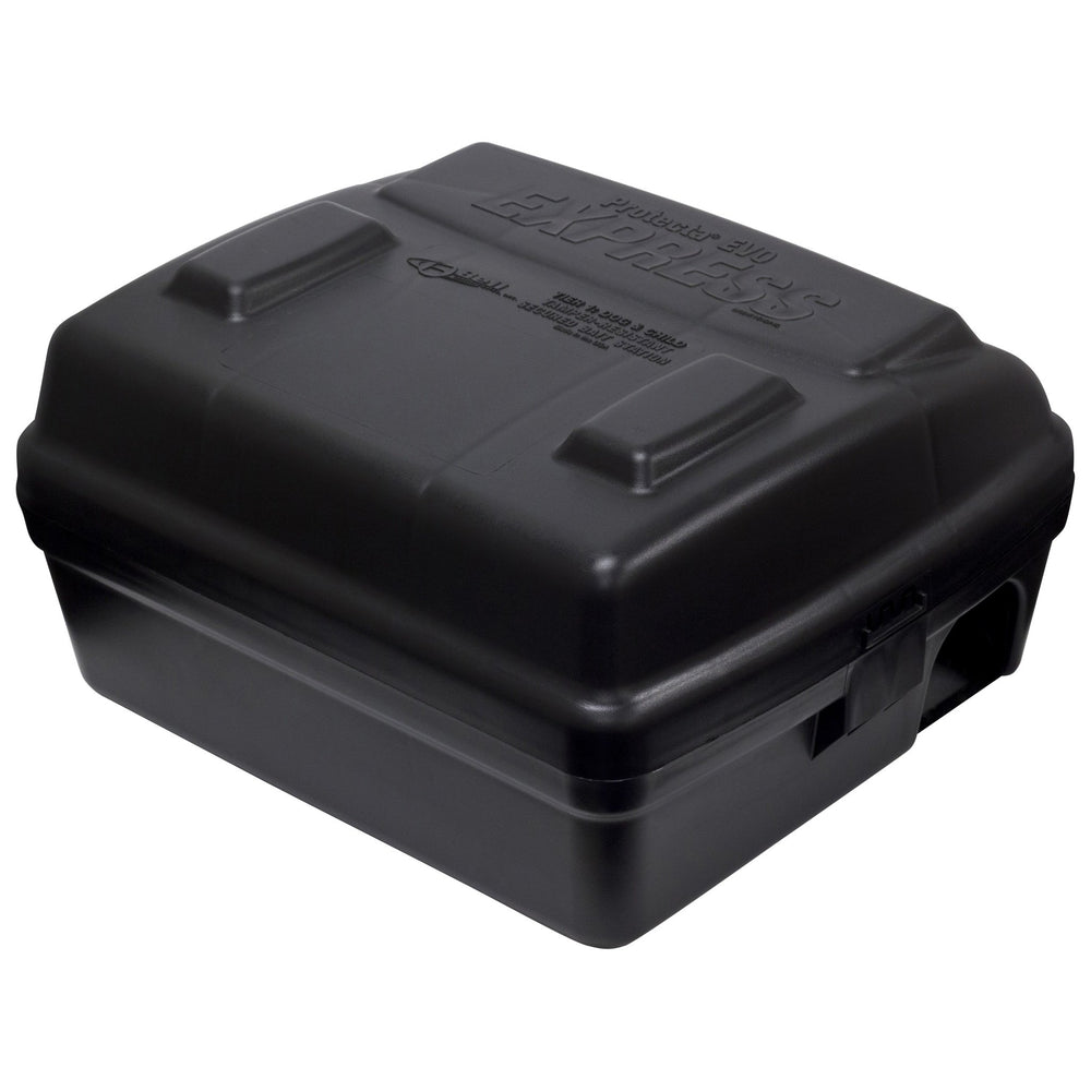 ProTecta Protecta EVO Express front view showing lock and durable casing for safe baiting