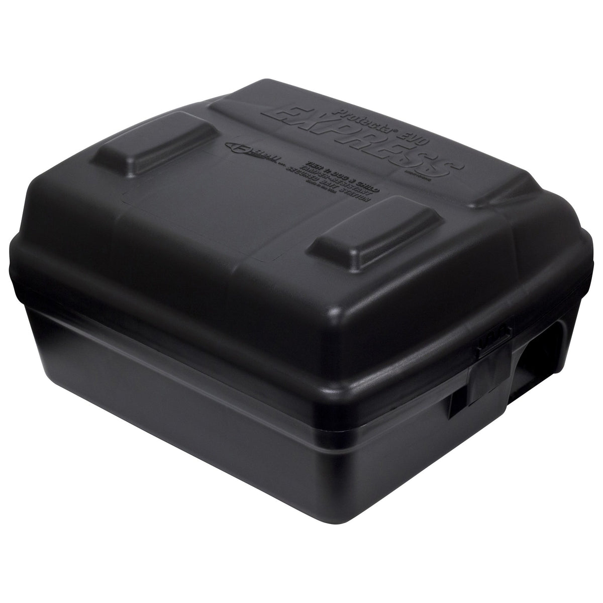 ProTecta Protecta EVO Express front view showing lock and durable casing for safe baiting