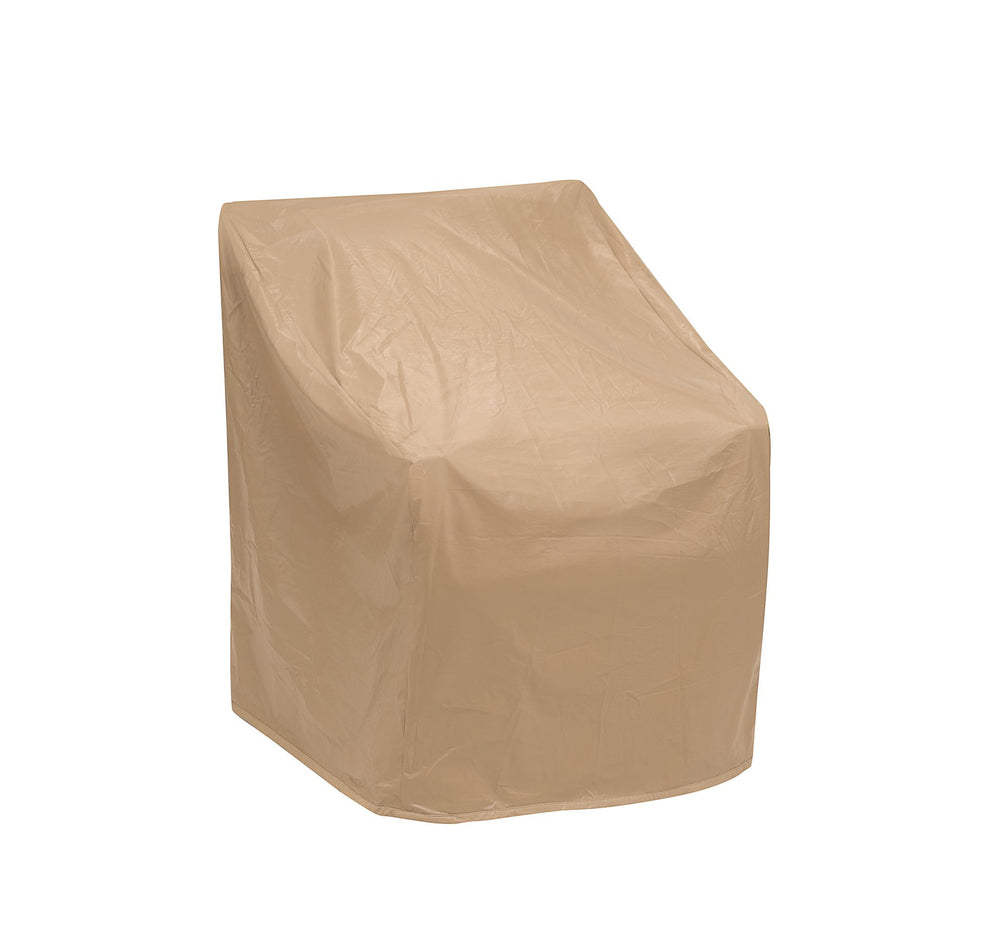 Protective Covers tan wicker chair cover front view showing full protection and neat fit