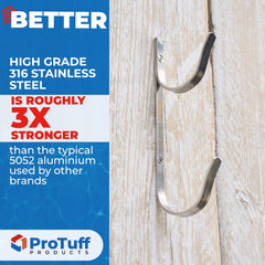 ProTuff used in a garage organizing long tools and saving floor space