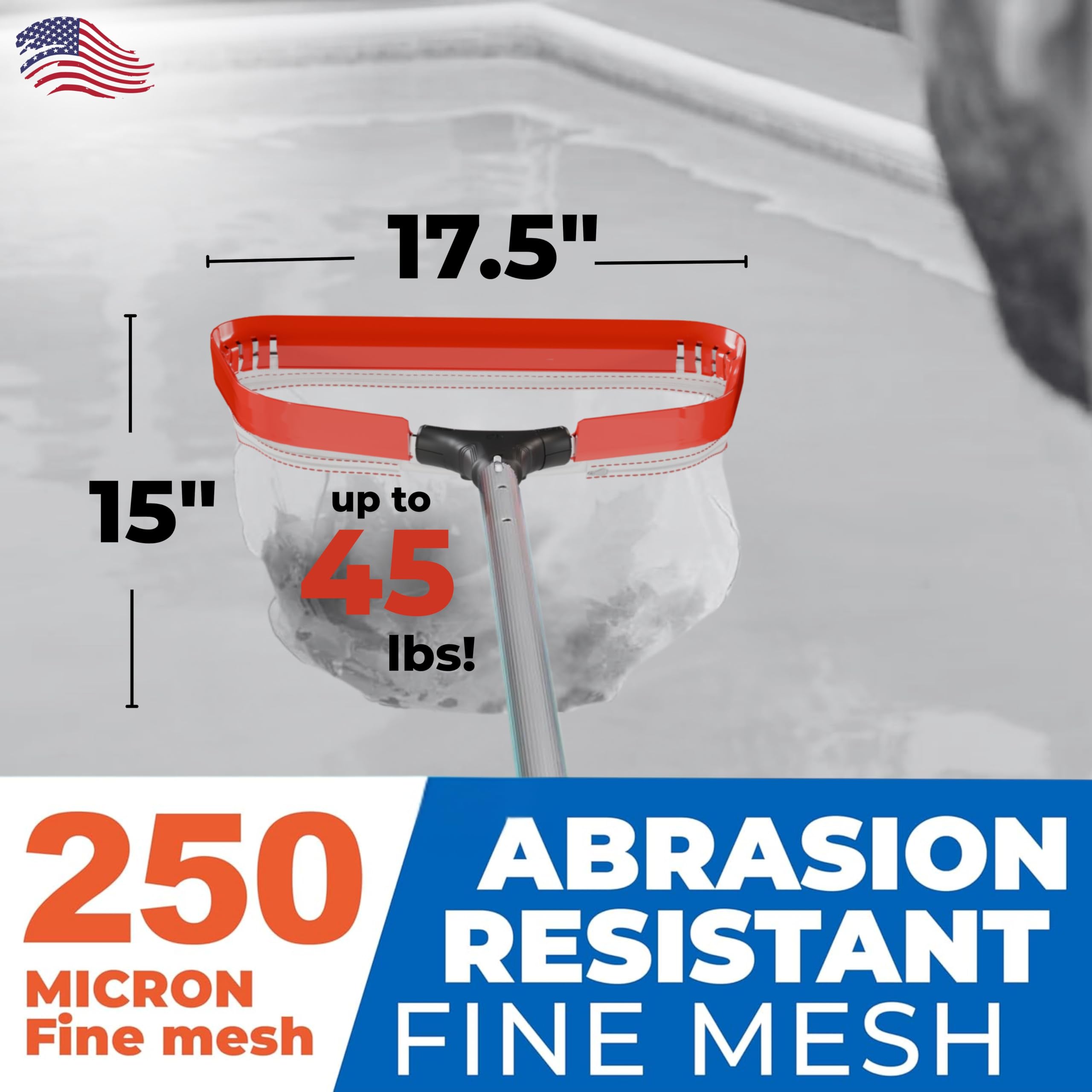 ProTuff PRO size comparison beside foot and pole showing true scale