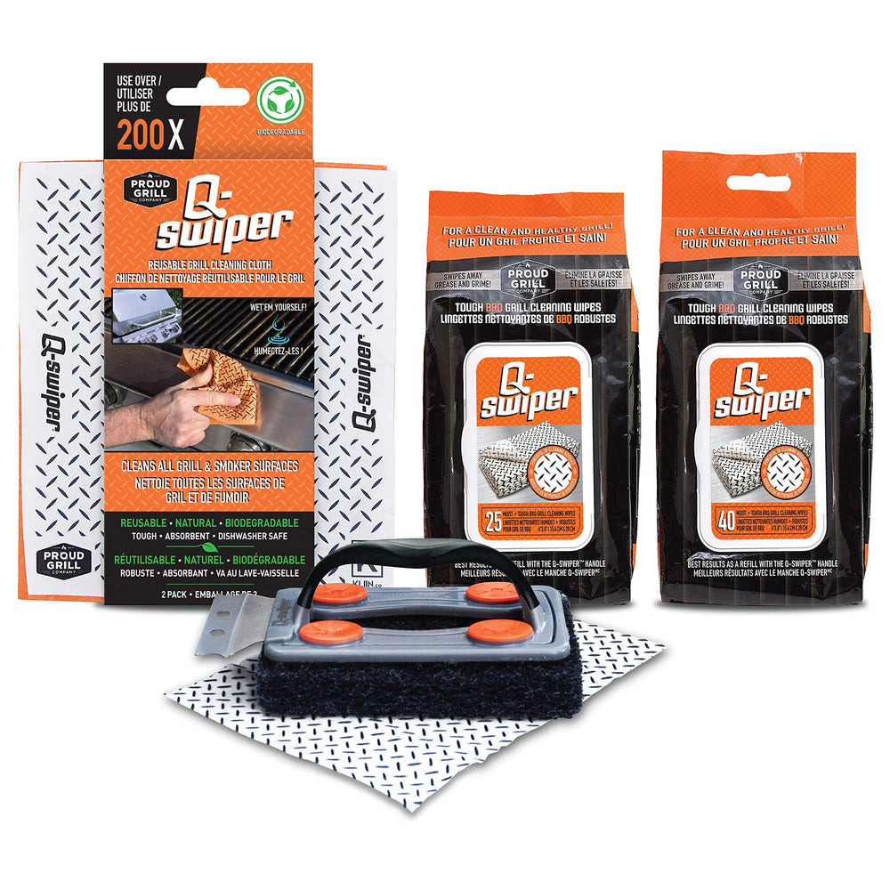 Proud Grill Company bristle-free brush front view showing safe grill cleaning