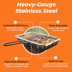 Proud Grill detachable handle detail showing secure attachment and easy removal