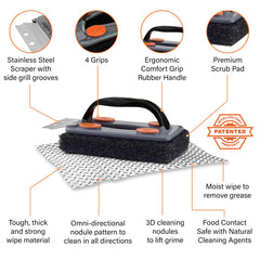Proud Grill Company open tub of pre-moistened wipes for fast grease removal
