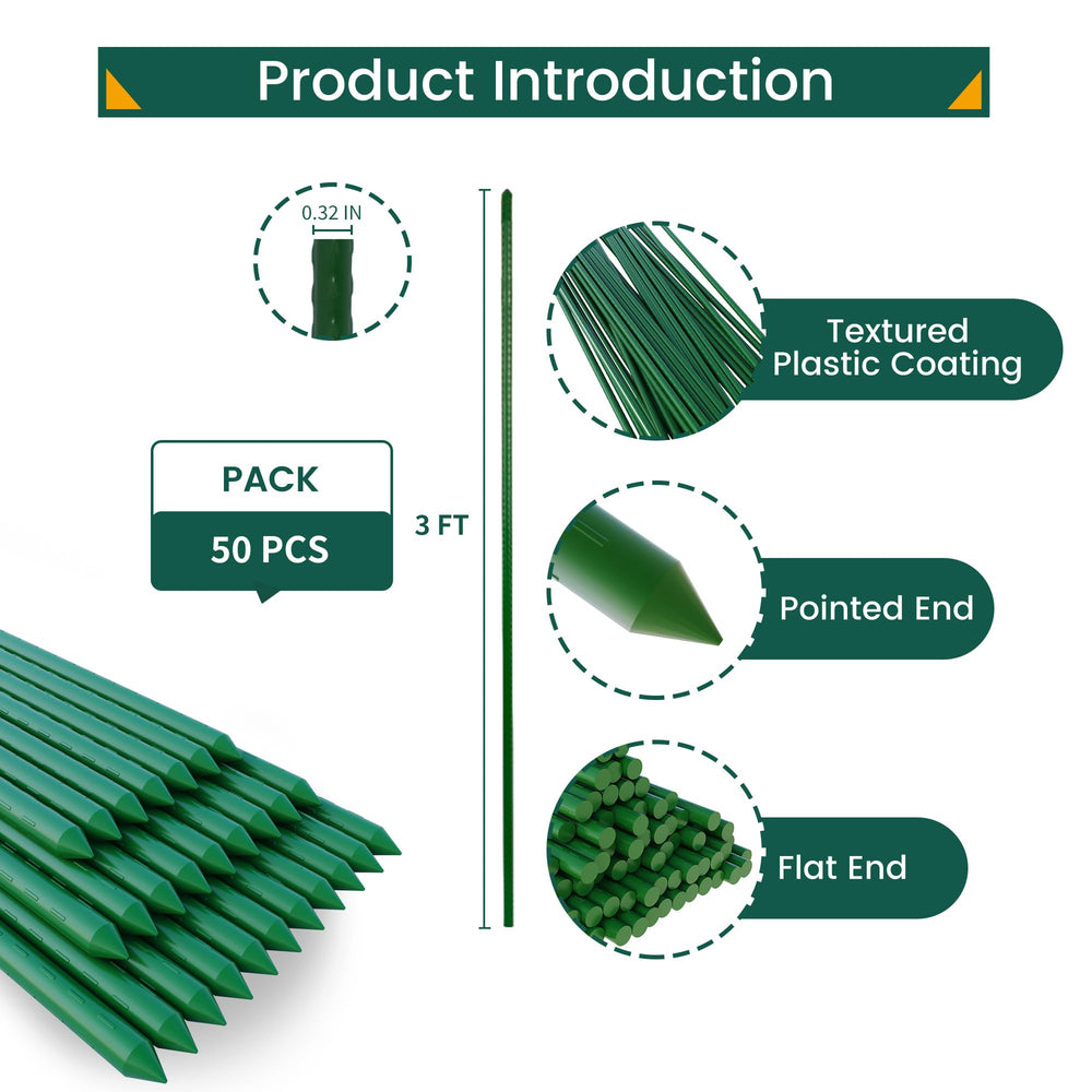 PROWORX stakes supporting tomato plant for healthier upright growth