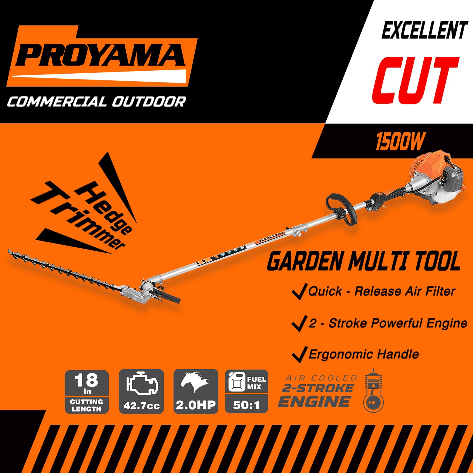 PROYAMA accessory set laid out showing included blades and attachments for versatility