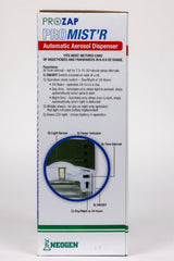 Prozap ProMist’r II close-up on power switch and interval display for easy programming and reliable timing