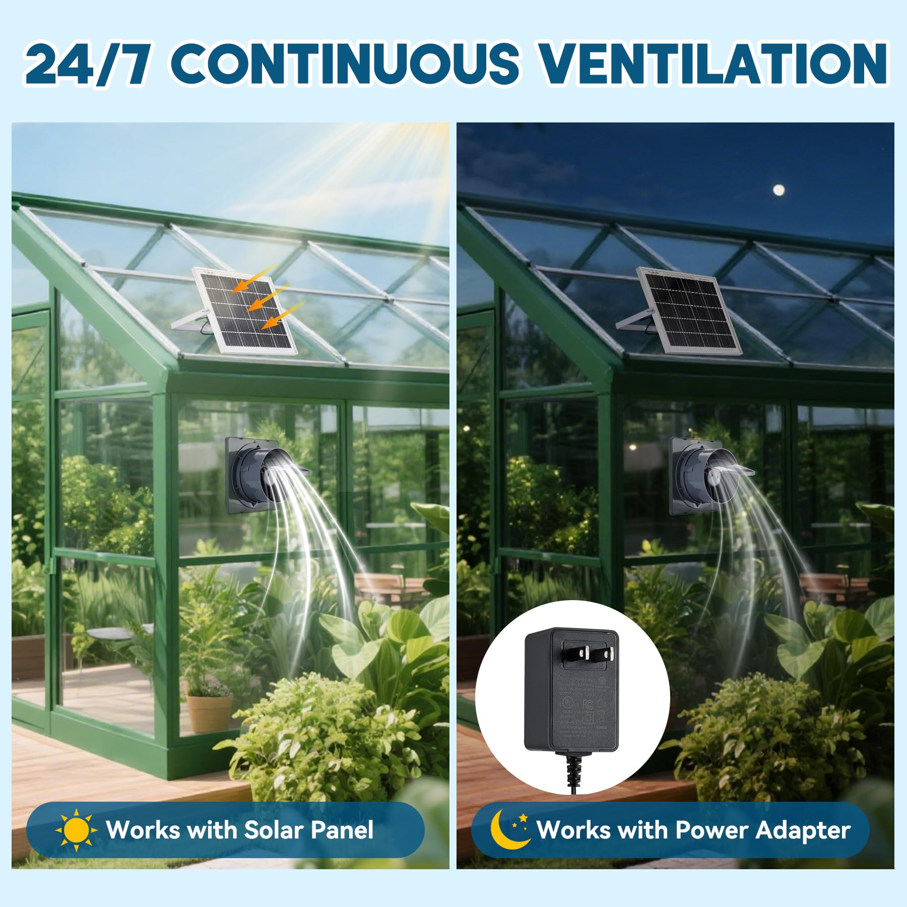 Prozilon fan next to hand for scale showing compact footprint